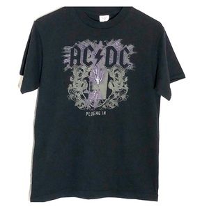 AC/DC Graphic Band Tee - Plug Me In Small